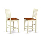 Set da pub altezza bancone - Tavolo e sedie da pranzo 3 pezzi - Set da pranzo per piccoli spazi - Bianco lino