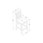 Set da pub altezza bancone - Tavolo e sedie da pranzo 3 pezzi - Set da pranzo per piccoli spazi - Bianco lino