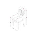 Set tavolo da pranzo in legno 3 pezzi - Tavolo da cucina con 2 sedie - Seduta in legno massello - Finitura color latte