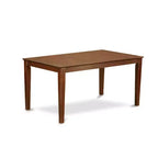 HomeStock Tavolo da Pranzo Rettangolare a 7 Pezzi in Legno Massello Finitura Mogano con 6 Sedie Parson