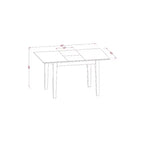 HomeStock Set da pranzo 5 pezzi in legno massello con finitura mogano, tavolo e 4 sedie Parson con prolunga a farfalla