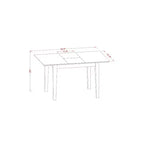 Set da pranzo da 3 pezzi - Tavolo da cucina con sedie, Set da pranzo salvaspazio, Finitura rovere