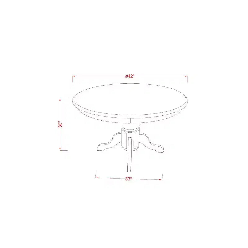 Set da pranzo per cucina 5 pezzi, tavolo con 4 sedie, set moderno con tavolo rotondo a piedistallo, nero, 42 pollici