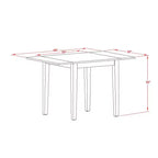 Set da pranzo retrò 3 pezzi - Tavolo e sedie da cucina piccoli - Finitura ciliegio color burro - Set da pranzo in legno