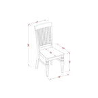 Set da pranzo retrò 3 pezzi - Tavolo e sedie da cucina piccoli - Finitura ciliegio color burro - Set da pranzo in legno