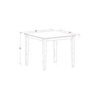 Set da pub altezza bancone - Tavolo e sedie a 3 pezzi in stile asiatico - Set da pranzo per piccoli spazi - Mogano 36x36 pollici