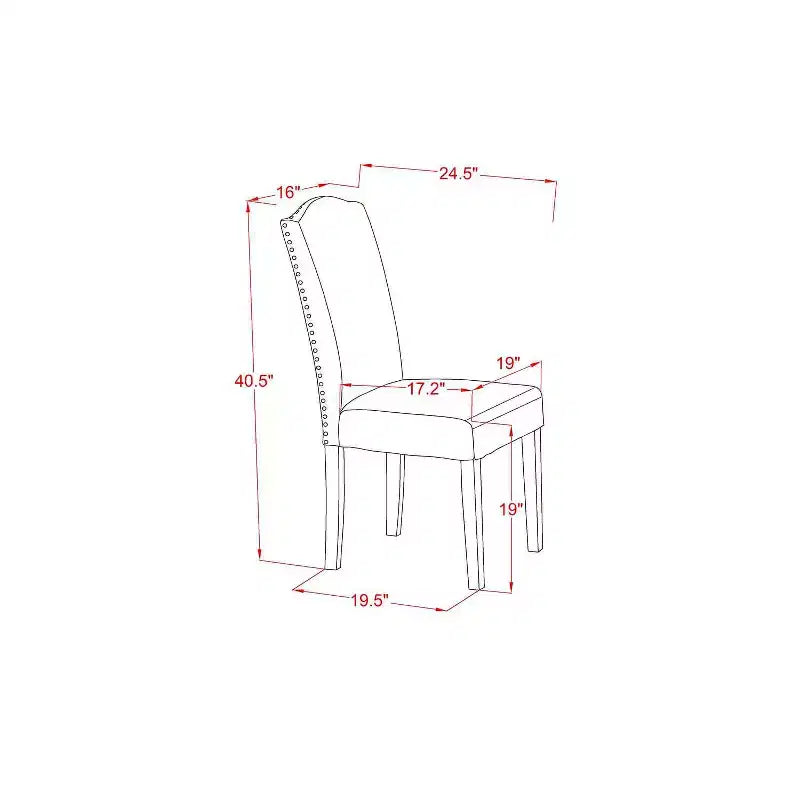 5-teiliges Esszimmertisch-Set mit Tischplatte aus Massivholz in Leinenweiß und 4 Stühlen