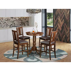 Set Tavolo Altezza Bancone con 4 Sedie - Moderno Set Dinette per Cucina o Sala da Pranzo