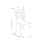 HomeStock, tavolo da pranzo ovale in 5 pezzi con finitura color latticello e ciliegio, piano in legno massello e 4 sedie con schienale a croce