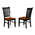 Set da pranzo rotondo moderno - Set tavolo da cucina e sedie da 5 pezzi - Tavolo da 42 pollici, finitura nero ciliegia