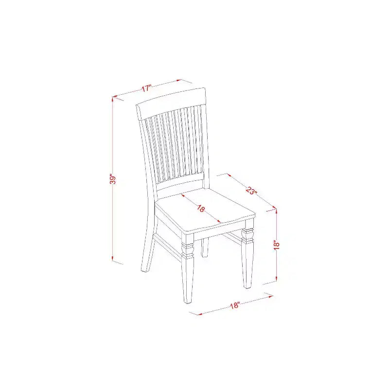 Set da pranzo rotondo moderno - Set tavolo da cucina e sedie da 5 pezzi - Tavolo da 42 pollici, finitura nero ciliegia