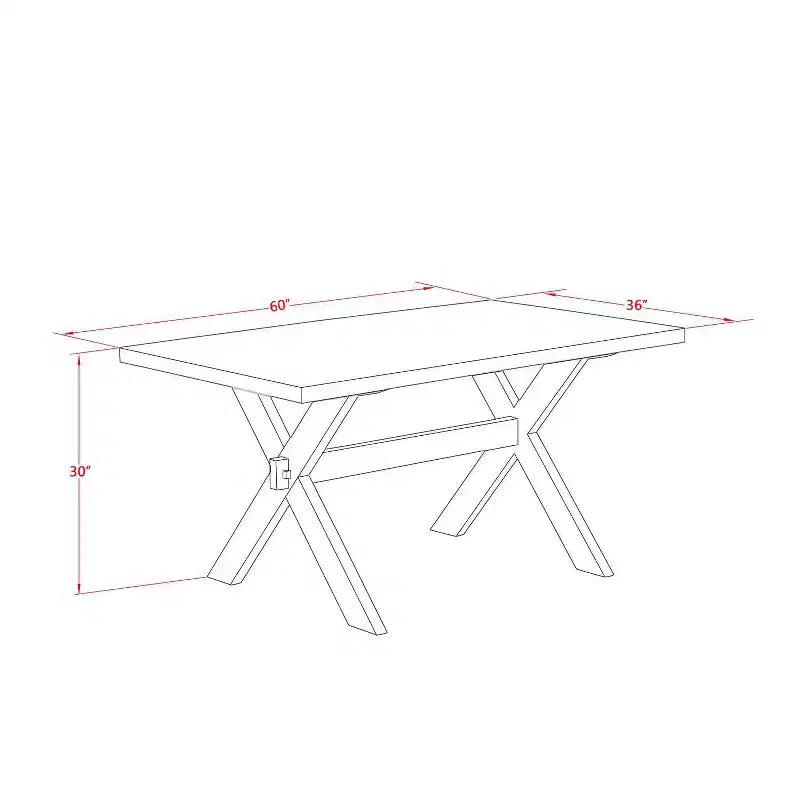 Tavolo da pranzo 5 pezzi con piano in legno massello finitura rovere naturale con 4 sedie con