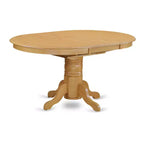 HomeStock 5-Pc Oval Natural Oak Finish Solid Wood Top Dining table with 4 Chairs