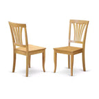 Set pranzo HomeStock da 5 pezzi con tavolo ovale in legno massello finitura rovere naturale e 4 sedie