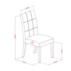 Set da pranzo con tavolo rotondo a piedistallo e 2 sedie - Set da cucina finitura noce antico