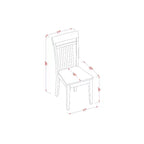 Set da pranzo vittoriano - Set tavolo e sedie da 3 pezzi - Tavolo rettangolare 32x54 pollici - Finitura mogano