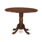 Set da pranzo 5 pezzi tavolo rotondo e sedie - Set sala da pranzo cucina finitura mogano