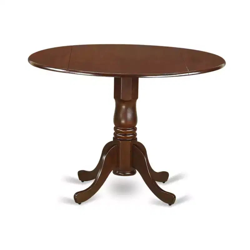 Set da pranzo 5 pezzi tavolo rotondo e sedie - Set sala da pranzo cucina finitura mogano