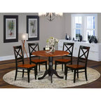 Set da pranzo per 4 persone - Tavolo e sedie Rococo Radiance - Mobili sala da pranzo in legno duro asiatico