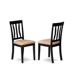 Set da pranzo nordico - Set da 6 pezzi tavolo e sedie da cucina - Finitura ciliegio nero - Tavolo rettangolare con panca