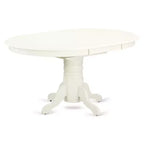 HomeStock 7-Piece Linen White Finish Solid Wood Top Dining Table with 6 Chairs