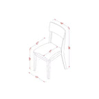 HomeStock Tavolo da Pranzo 7 Pezzi in Legno Massello Finitura Bianco Lino con 6 Sedie