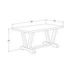 HomeStock - Tavolo da pranzo rettangolare a 6 posti in legno massello con finitura in rovere naturale, con 1 panca e 4 sedie