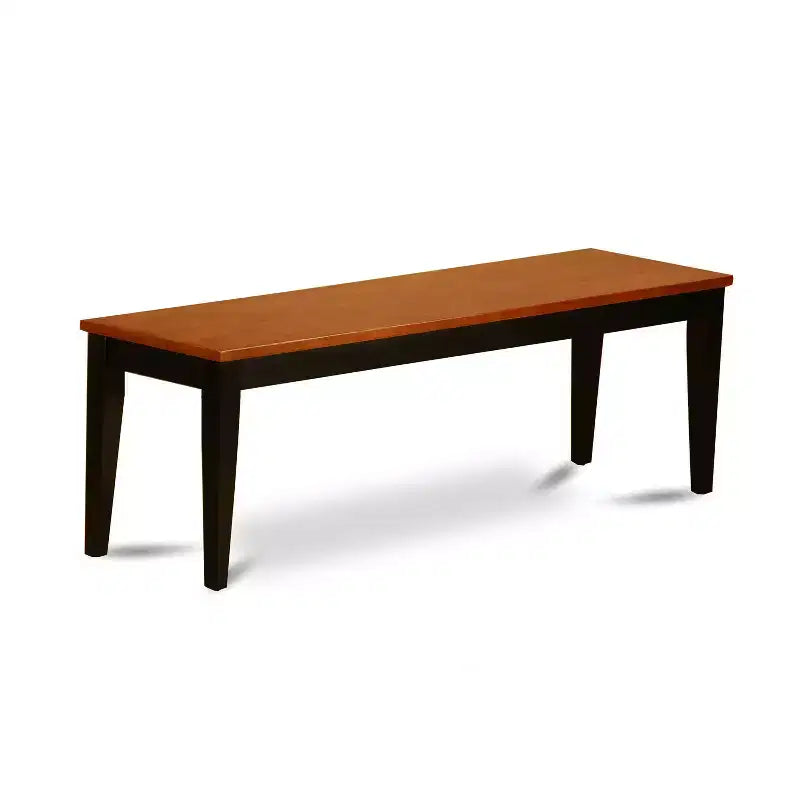 Set da pranzo 5 pezzi - Tavolo da pranzo con allunga e 4 sedie/panche - Finitura ciliegio nero