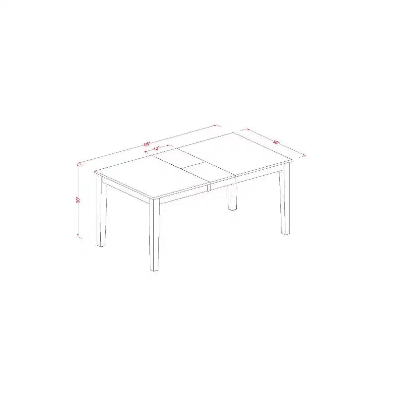 Set da pranzo 5 pezzi - Tavolo da pranzo con allunga e 4 sedie/panche - Finitura ciliegio nero