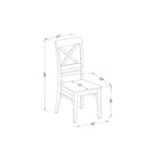 Set da pranzo da 5 pezzi - Tavolo da cucina rotondo e 4 sedie - Finitura ciliegio nero - Tavolo da 42 pollici