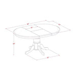 Set da pranzo moderno 5 pezzi - Tavolo e sedie in legno di gomma - Mobili per sala da pranzo cucina