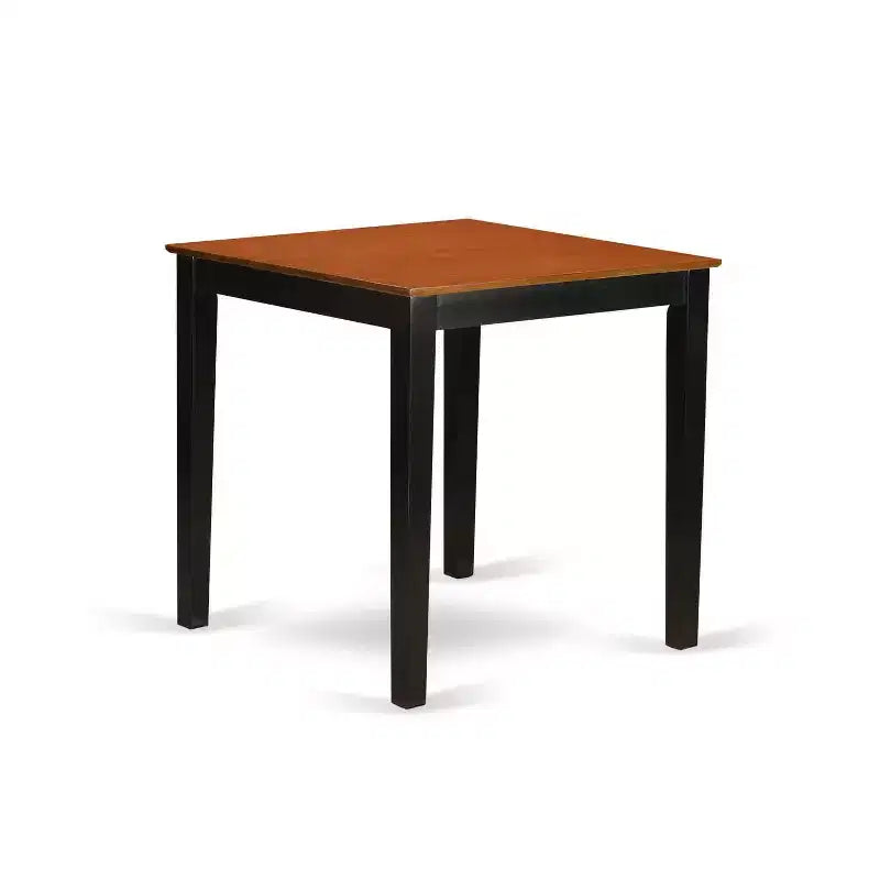 Set da pranzo altezza bancone - Tavolo e 4 sedie - Set cucina - Design moderno - Finitura nero e ciliegio