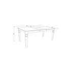 HomeStock Tavolo da pranzo rettangolare a 7 pezzi con piano in legno massiccio finitura nera e 6 sedie Parson