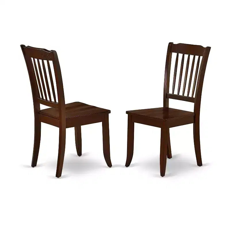Set da pranzo rettangolare - Set 7 pezzi tavolo e sedie - Finitura mogano - Set da cucina - Tavolo da 60 pollici