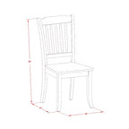 Set da pranzo rettangolare - Set 7 pezzi tavolo e sedie - Finitura mogano - Set da cucina - Tavolo da 60 pollici