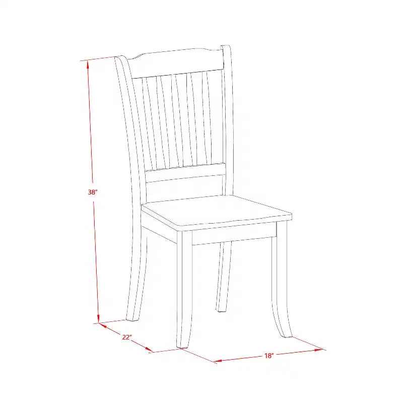 Set da pranzo rettangolare - Set 7 pezzi tavolo e sedie - Finitura mogano - Set da cucina - Tavolo da 60 pollici