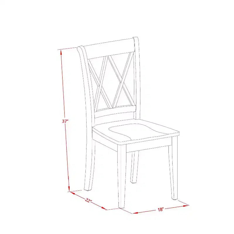 HomeStock Set tavolo da pranzo 5 pezzi in legno massello con finitura in lino bianco e 4 sedie