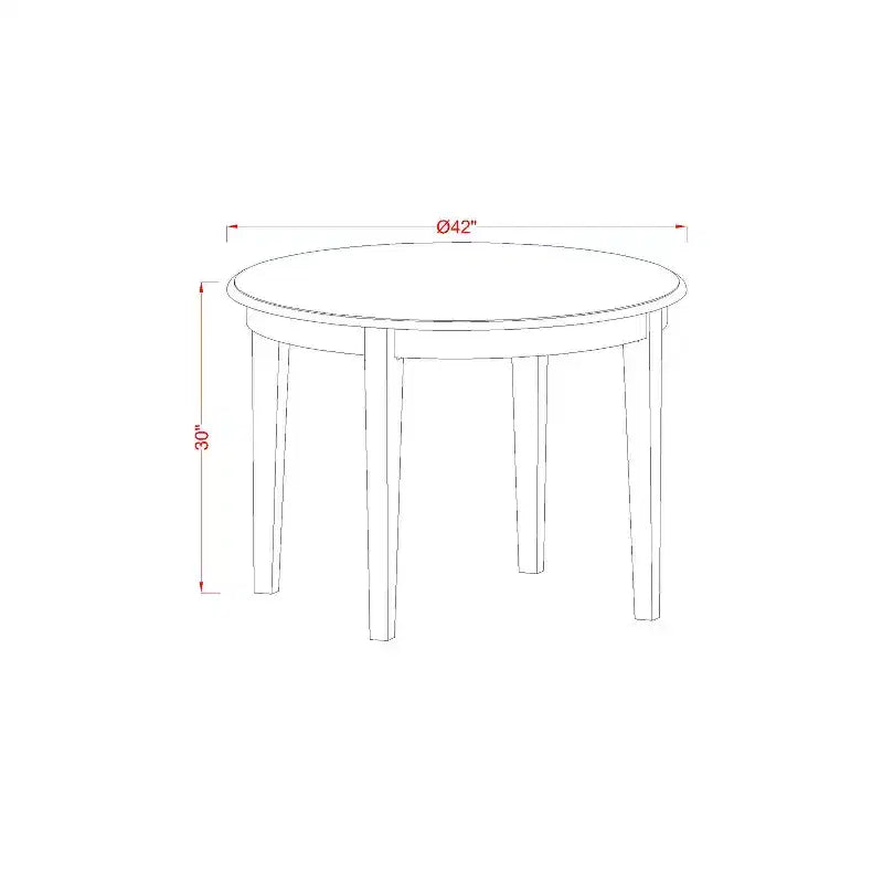 Set da tavola 3 pezzi tavolo rotondo e sedie Lino Bianco