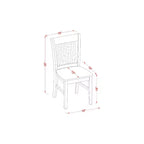Set da tavola 3 pezzi tavolo rotondo e sedie Lino Bianco