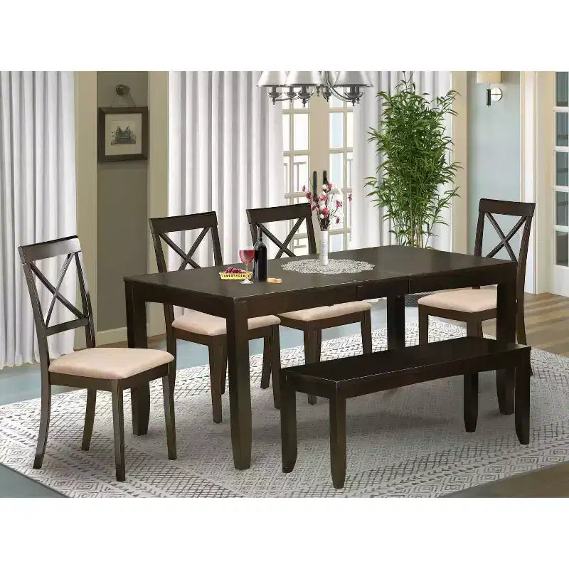 Set da Pranzo Nordico - Tavolo Rettangolare e Sedie - Set da Cucina Moderno