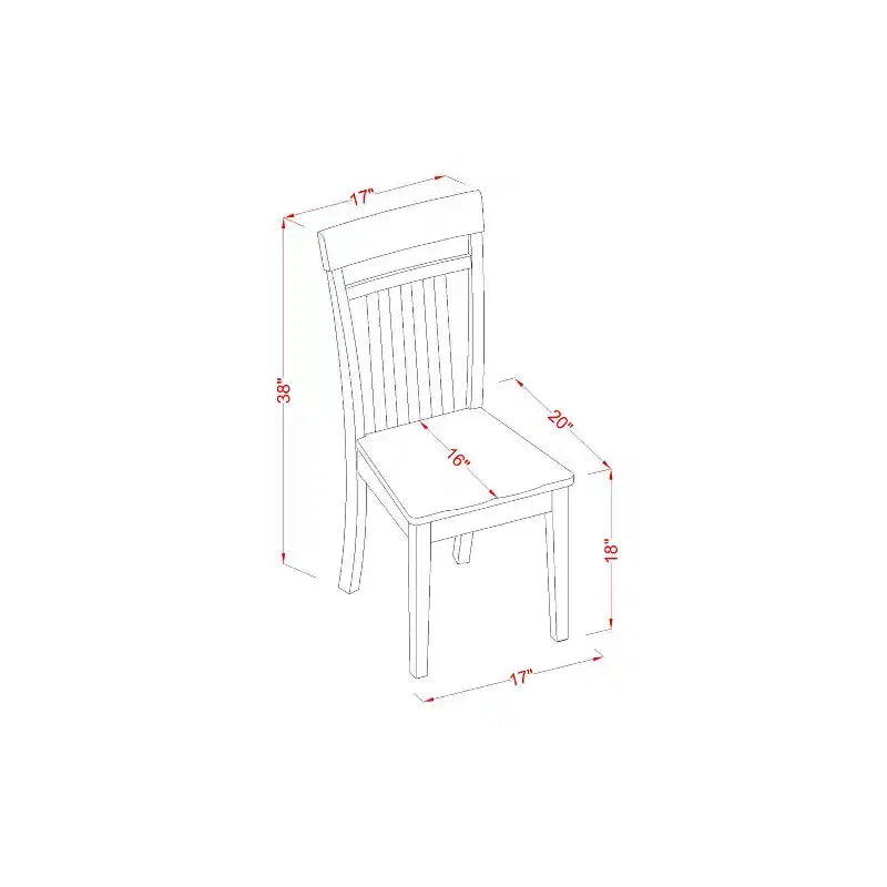 Set da pranzo Cottage - Tavolo e sedie da cucina 3 pezzi - Tavolo quadrato piccolo dal design elegante