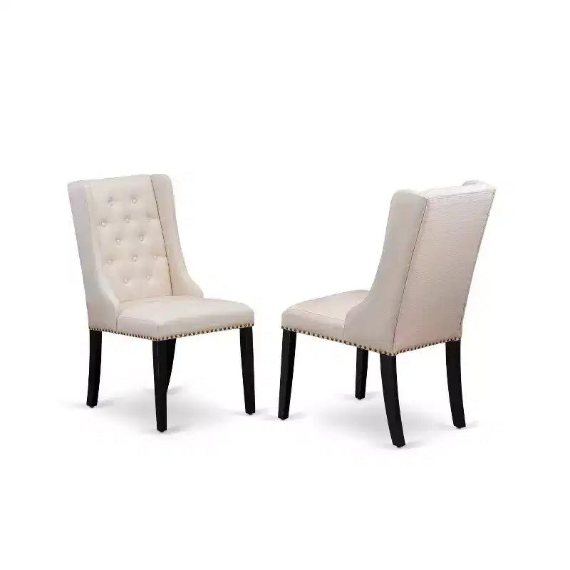 HomeStock Tavolo da Pranzo Rettangolare 7 Pezzi con Finitura Nera, Piano in Legno Massello e 6 Sedie