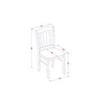 HomeStock Set da pranzo 5 pezzi: Tavolo in legno massello finitura mogano con 4 sedie con schienale a doghe
