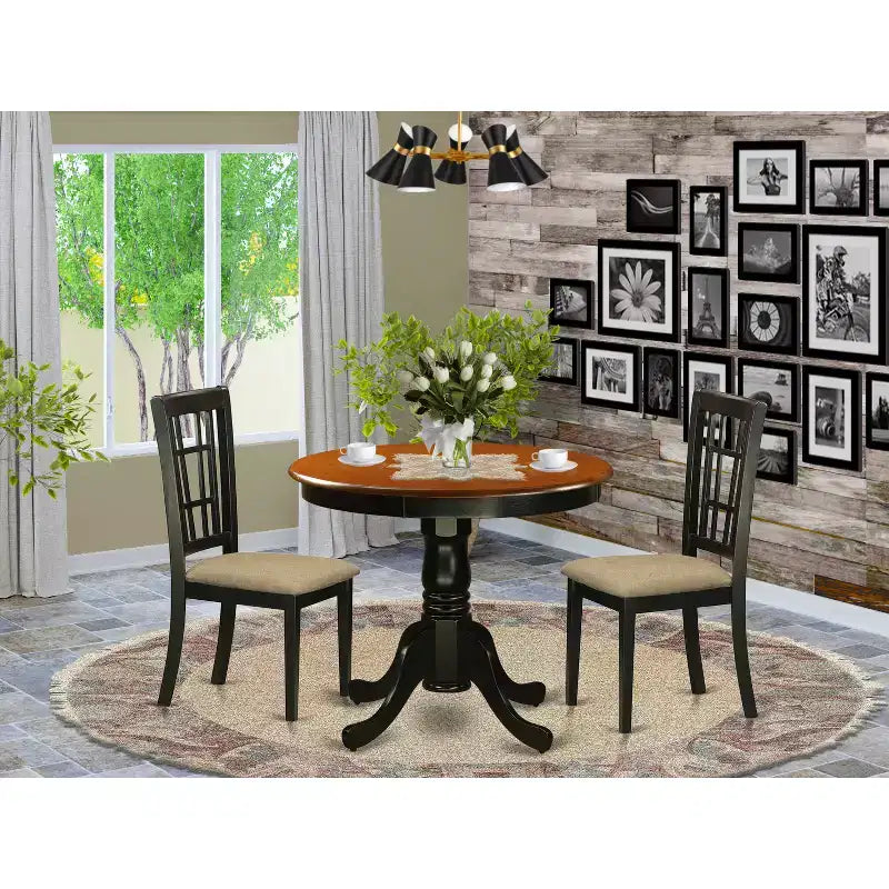Set Tavolo da Pranzo con Sedie - Mobili Sala da Pranzo in Legno per 4