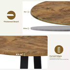 Set da pranzo rotondo per 4 persone, set da 5 pezzi con tavolo da cucina circolare in legno e sedie per 4 persone, con 4 sedie imbottite, struttura robusta e spessa