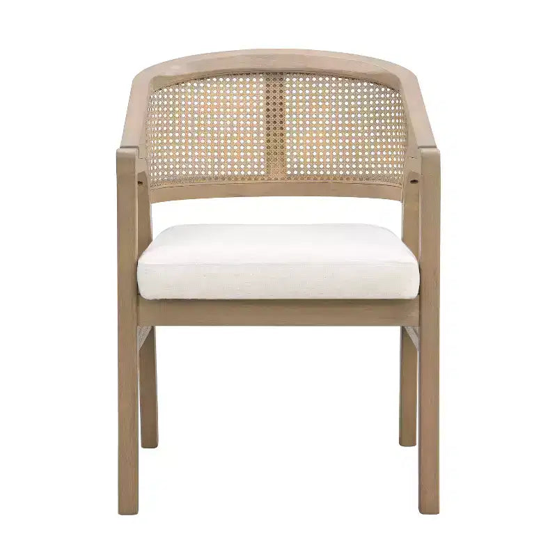 Christopher Knight Home Delia Tavolo da Pranzo 9 Pezzi Stile Fattoria con Sedie Imbottite in Rattan e Legno di Gomma