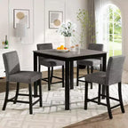 sumyeg 5 Piece Counter Height Table Set with 4 Chairs for Kitchen or Dining Room