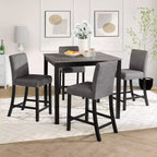 Set tavolo altezza bancone 5 pezzi Sumyeg con 4 sedie per cucina o sala da pranzo