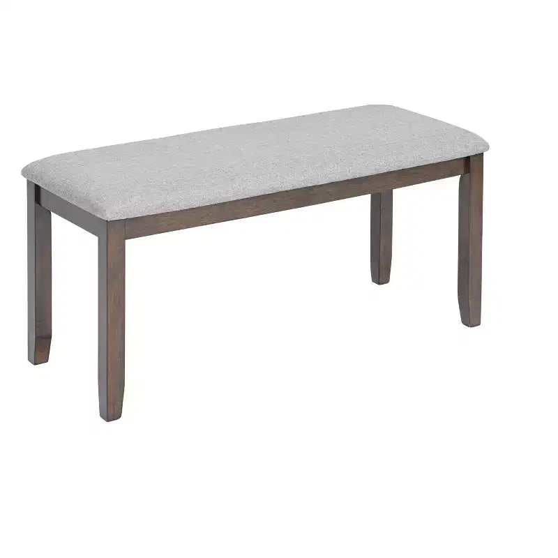 sumyeg Set da 6 pezzi con tavolo da pranzo rettangolare, sedie e panca per cucina o sala da pranzo
