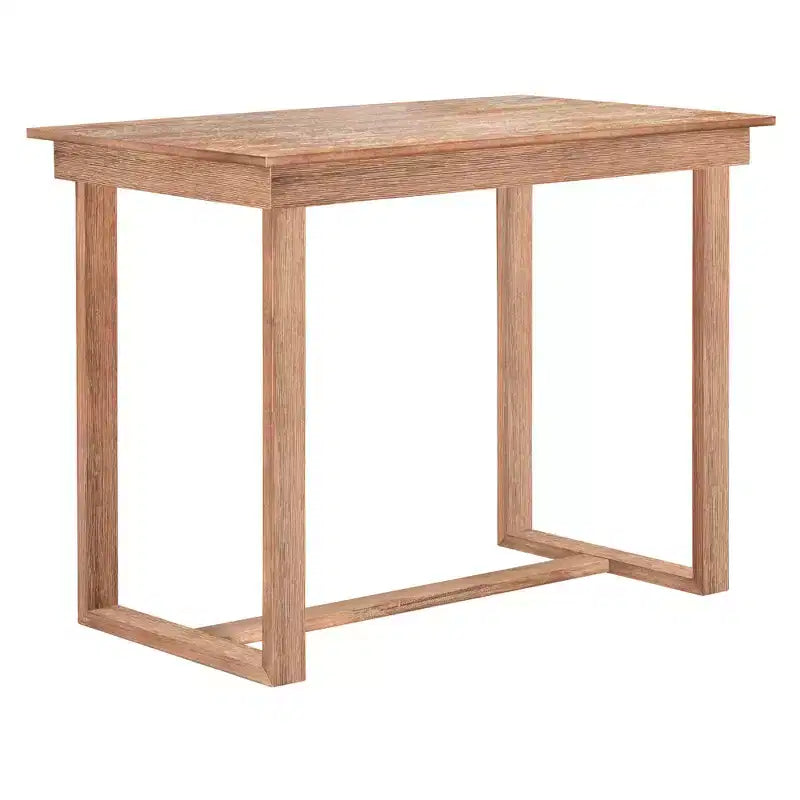 Set da Pranzo a Altezza Bancone da 5 Pezzi per 4 Persone, Set Tavolo da Bar in Legno Stile Rustico con 4 Sedie Imbottite per Spazi Ristretti